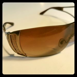 Vintage Versace Aviator Sunglasses w Jewel Accents